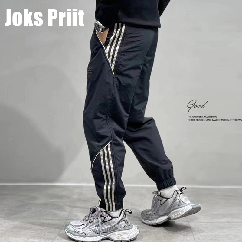 Joks Priit Autumn Sports Pants for Men, Loose Fit, Large Size, Workwear Style, Jogger Pants, Casual Quick-Dry Pants, Versatile ins Hong Kong Style
