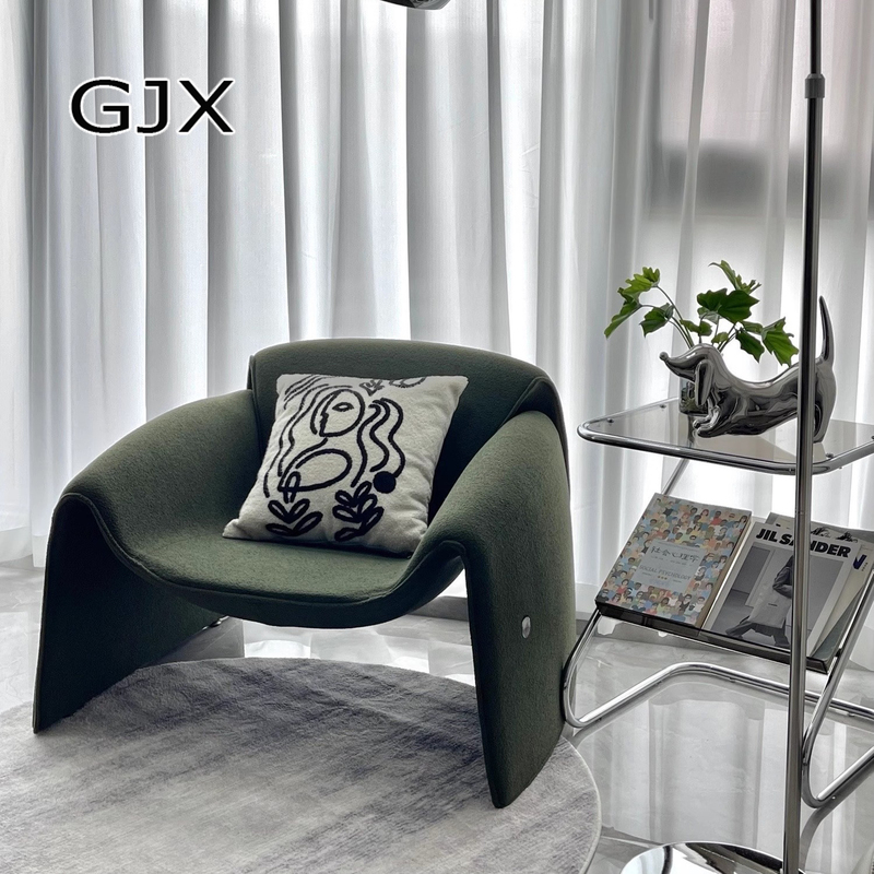 Italian Minimalist Designer Sofa Chair, Crab Chair, M-Shaped Trendy Meeting/Reception Villa Single Sofa Leisure Chair