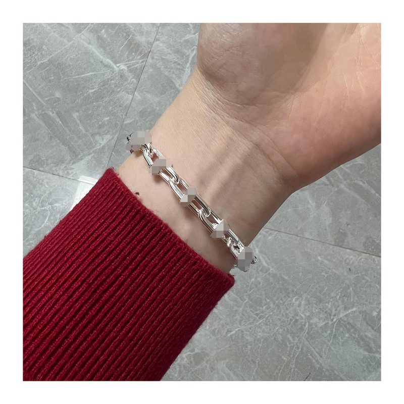 My Small Glossy Chain Link Horseshoe Clasp Bracelet Is Versatile, with a Unique and Light Luxury Design, Interlocking U-Shaped Jewelry My Small Glossy Chain Link Horseshoe Clasp Bracelet Is Versatile, with a Unique and Light Luxury Design, Interlocking U-Shaped Jewelry