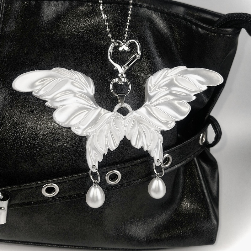 Wing Feather 3D Printed Pendant Keychain ins High-Value Niche Design Props and Decorations for Gift Giving