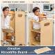 Adjustable Toddler Kitchen Stool, Baby Learning Tower, Montessori Blackboard, Slide Learning Tower, Step Stool for Children