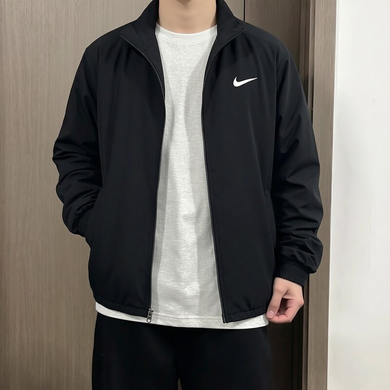 Nike Official Men's Jacket Genuine New Woven Sportswear Black Windbreaker Nike Casual Jacket Nike Official Men's Jacket Genuine New Woven Sportswear Black Windbreaker Nike Casual Jacket