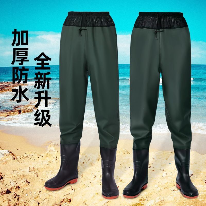 Japanese Sam's Recommended Waterproof Pants, Half-Body Waterproof Clothing, Rain Pants with Rain Boots, Fishing Full-Body Suit, Unisex Ultra-Light Water Suit