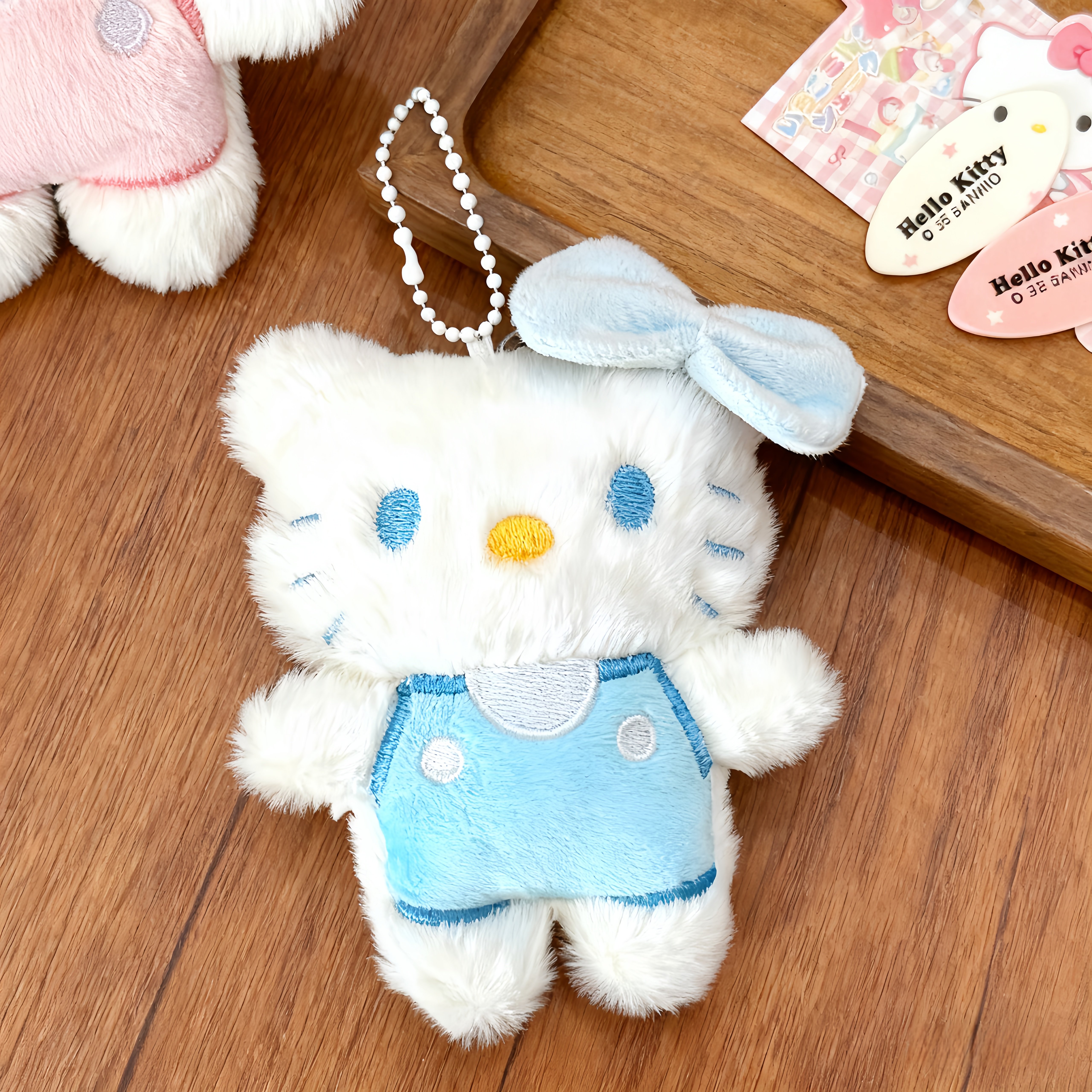 Cute Cat Pendant Keychain Bag Accessory Student Gift Couple Plush Doll Phone Chain