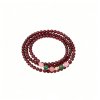 Three-Circle Good Luck Garnet Red Bracelet, Vintage Style Woven Friendship Bracelet, Light Luxury Niche Design Bracelet Gift