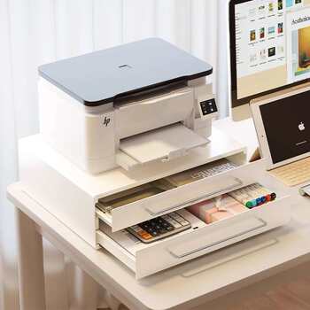 Small printer storage rack office photocopier storage rack double-layer document storage rack elevated bracket