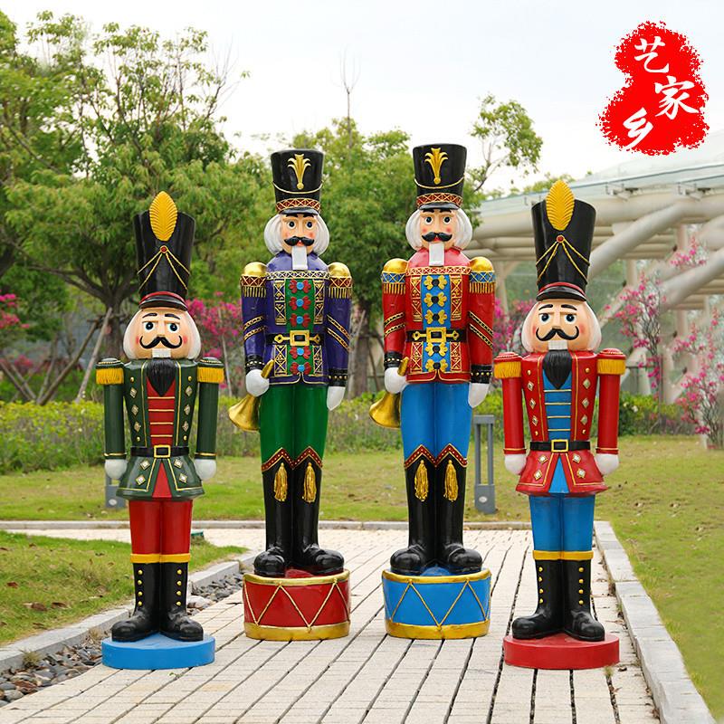 Nutcracker Ornaments for Outdoor Malls, Hotels, and Guesthouses; Decorative Cartoon Models That Attract Attention; Large Soldier Figures