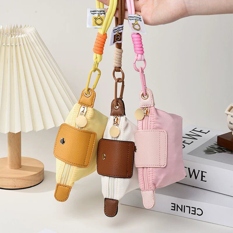 Color-Blocking Mini Coin Purse Unisex Dumpling Bag Nylon Small Bag Car Key Lipstick Storage Bag Earphone Bag Pendant Color-Blocking Mini Coin Purse Unisex Dumpling Bag Nylon Small Bag Car Key Lipstick Storage Bag Earphone Bag Pendant