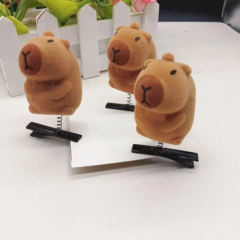 New Internet Celebrity Cute and Funny Cute Capibala Spring Hairpin Little Pufferfish Spring Duckbill Clip Children's Hair Accessories