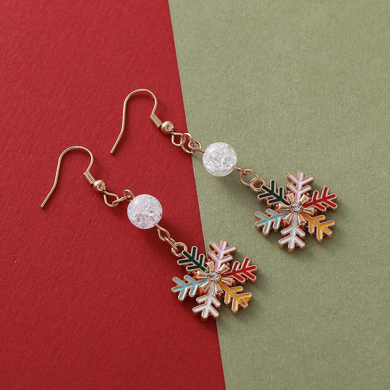  食颜派 风雪花耳环 (一对装)【把雪夜的璀璨戴在身上,让浪漫如落雪般轻盈萦绕】