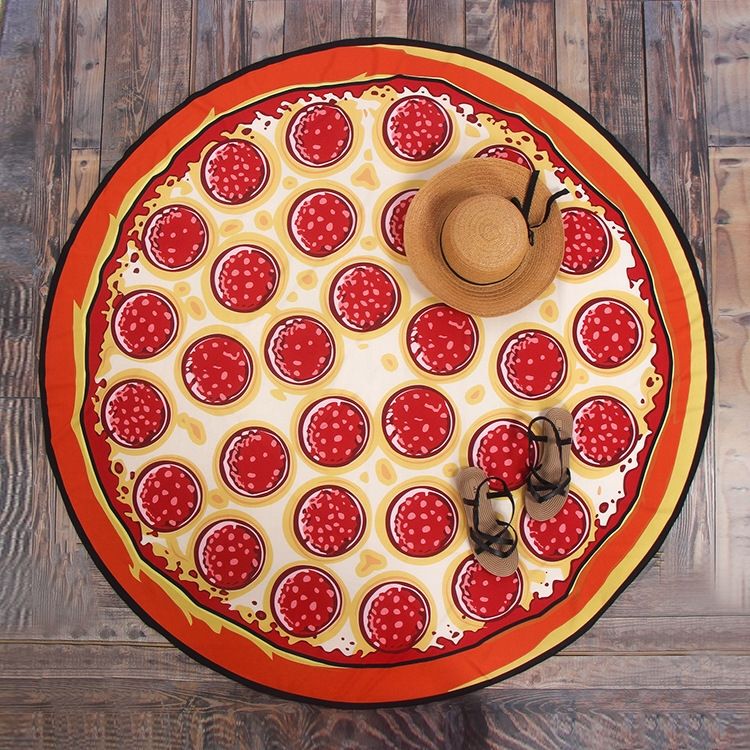 Beach Vacation Round Donut-Shaped Beach Towel Mat Beach Travel Ground Mat Swimming Bath Towel Summer Quick-Dry Beach Blanket