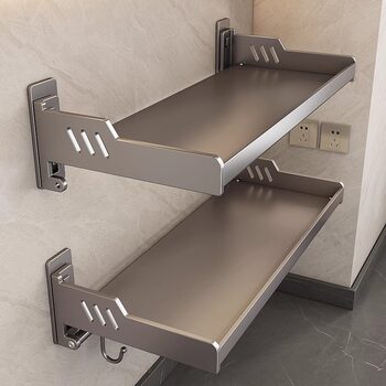 Punch-free wall-mounted multi-functional condiment storage rack