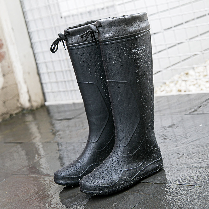 Men's and women's high tube seedling planting shoes paddy field soft bottom rain boots foam rubber shoes light rain boots work long tube waterproof shoes