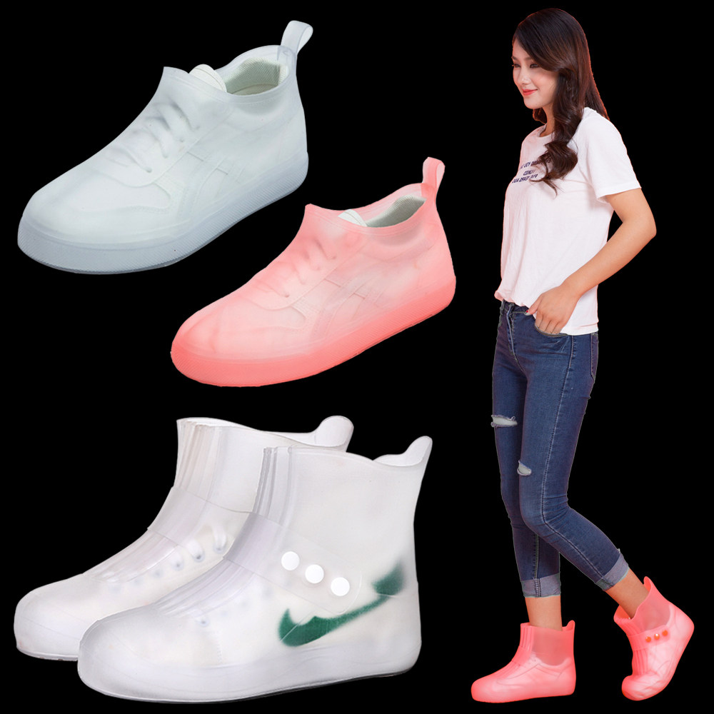 Men's and women's rain shoes cover non-slip thickening wear-resistant adult transparent boys and girls outdoor travel rainy day children's waterproof cover