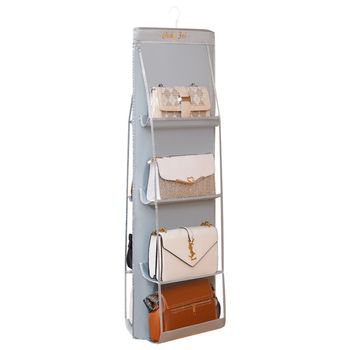 Bag sorting hanging bag f storage rack wardrobe hanging hanging bag storage bag placing household bag storage god