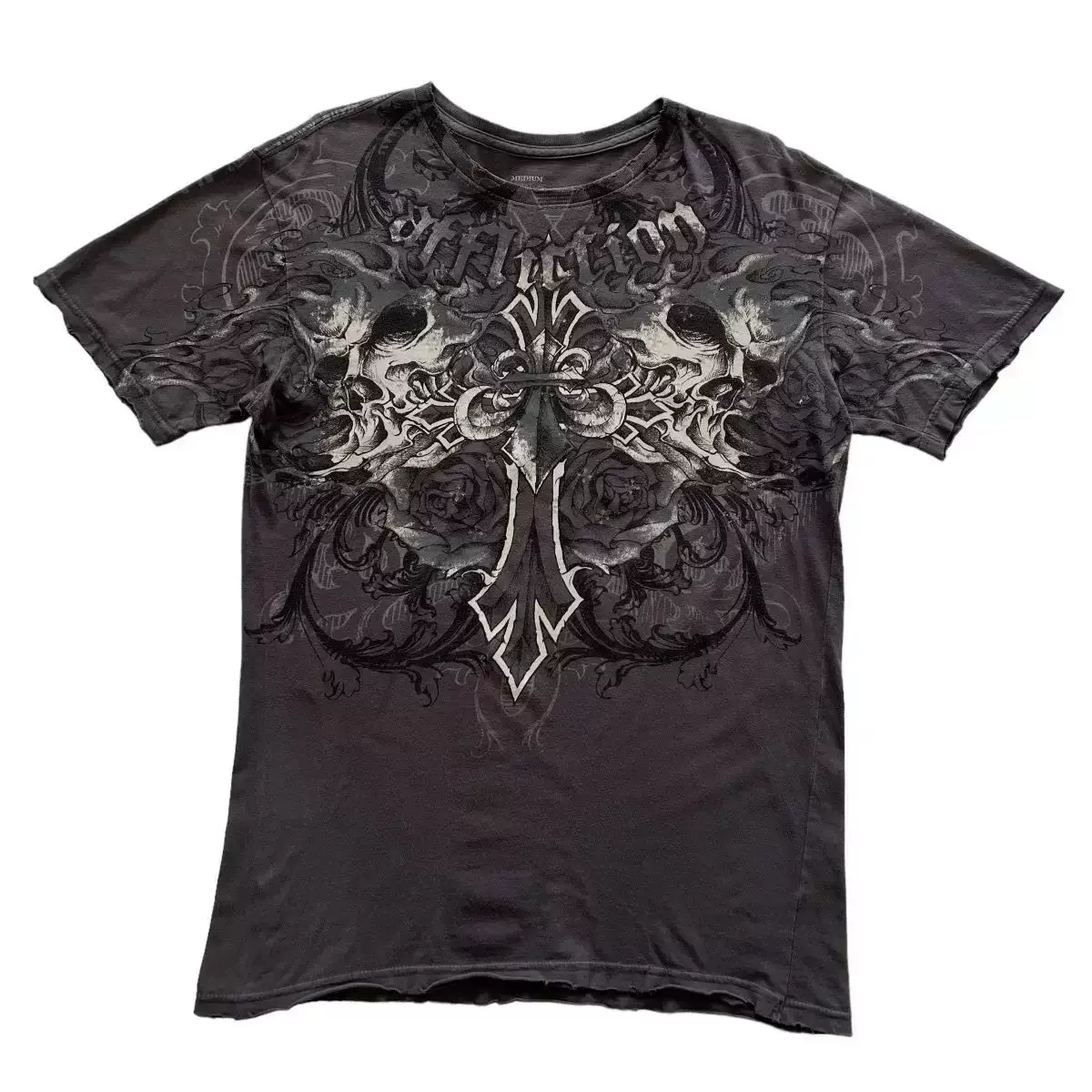 Футболка Affliction Y2K винтажная с графикой, в стиле панк/хип‑хоп, размеры S–3XL