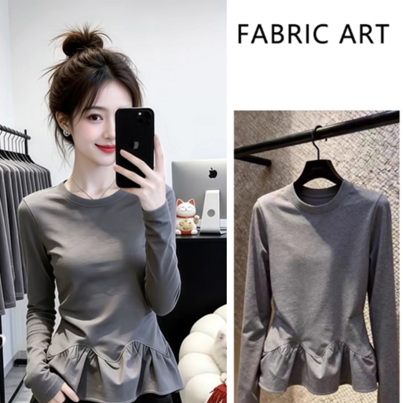 Luofen Fabric Story Flagship Store Women's Autumn New Stylish Youthful Patchwork T-Shirt Paired with Slimming Jeans Luofen Fabric Story Flagship Store Women's Autumn New Stylish Youthful Patchwork T-Shirt Paired with Slimming Jeans
