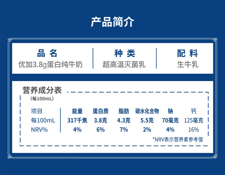 安享好物 安享B级纯奶-光明优加 3.8纯牛奶