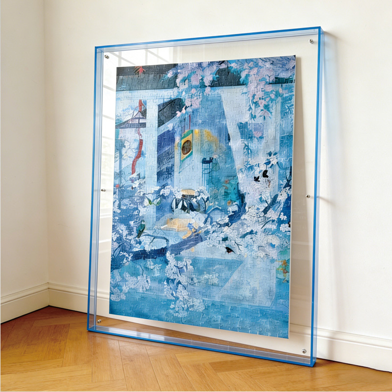 Minimalist Ins-Style Acrylic 3D Photo Frame, Can Hold Puzzles, Double-Sided Transparent, Can Be Hung on the Wall or Used as a Tabletop Puzzle Frame