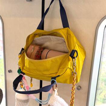 Japanese bowling bag dopamine sports crossbody bag simple casual men's and women's portable outdoor lightweight baseball bag