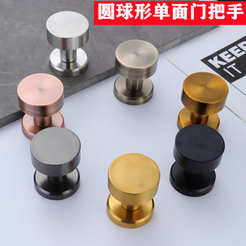 New Model Stainless Steel Invisible Door Lock Single-Sided Door Handle Concealed Round Handle Bedroom Background Wall Handle Manufacturer