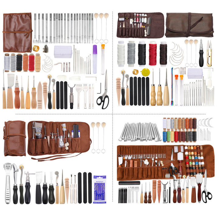 Leather tools卷包手缝套装皮革diy工具手工皮具制作工具套装