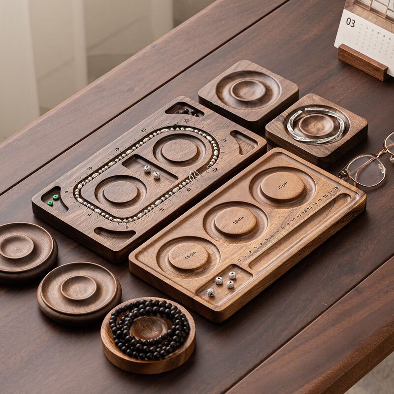 Beaded Tray, Walnut Wood Hand-Designed Tray, Exquisite Craft Tray, Hand Display Tray, DIY Tray, Jewelry Storage Tray, Tray Beaded Tray, Walnut Wood Hand-Designed Tray, Exquisite Craft Tray, Hand Display Tray, DIY Tray, Jewelry Storage Tray, Tray
