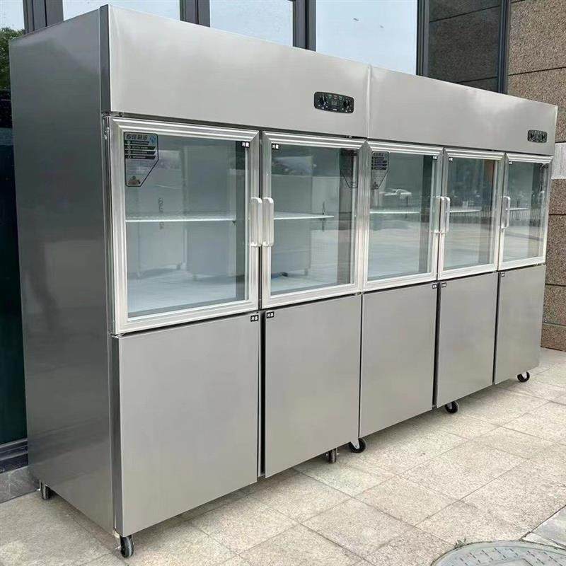 四门冰箱商用冷藏冷冻厨房保鲜柜六开门冷柜不锈钢冰柜立式大厂家
