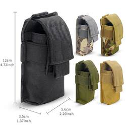 Outdoor Tactical Flashlight Pouch Molle Accessory Bag Small Magazine Pouch Canvas Tool Bag M5 Flashlight Military Enthusiast Hanging Bag