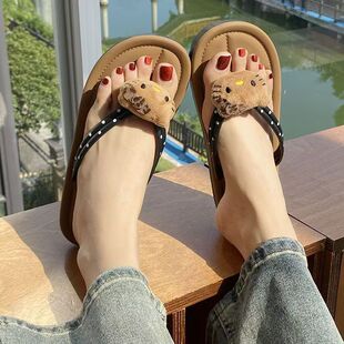 网红少女心度假沙滩拖鞋