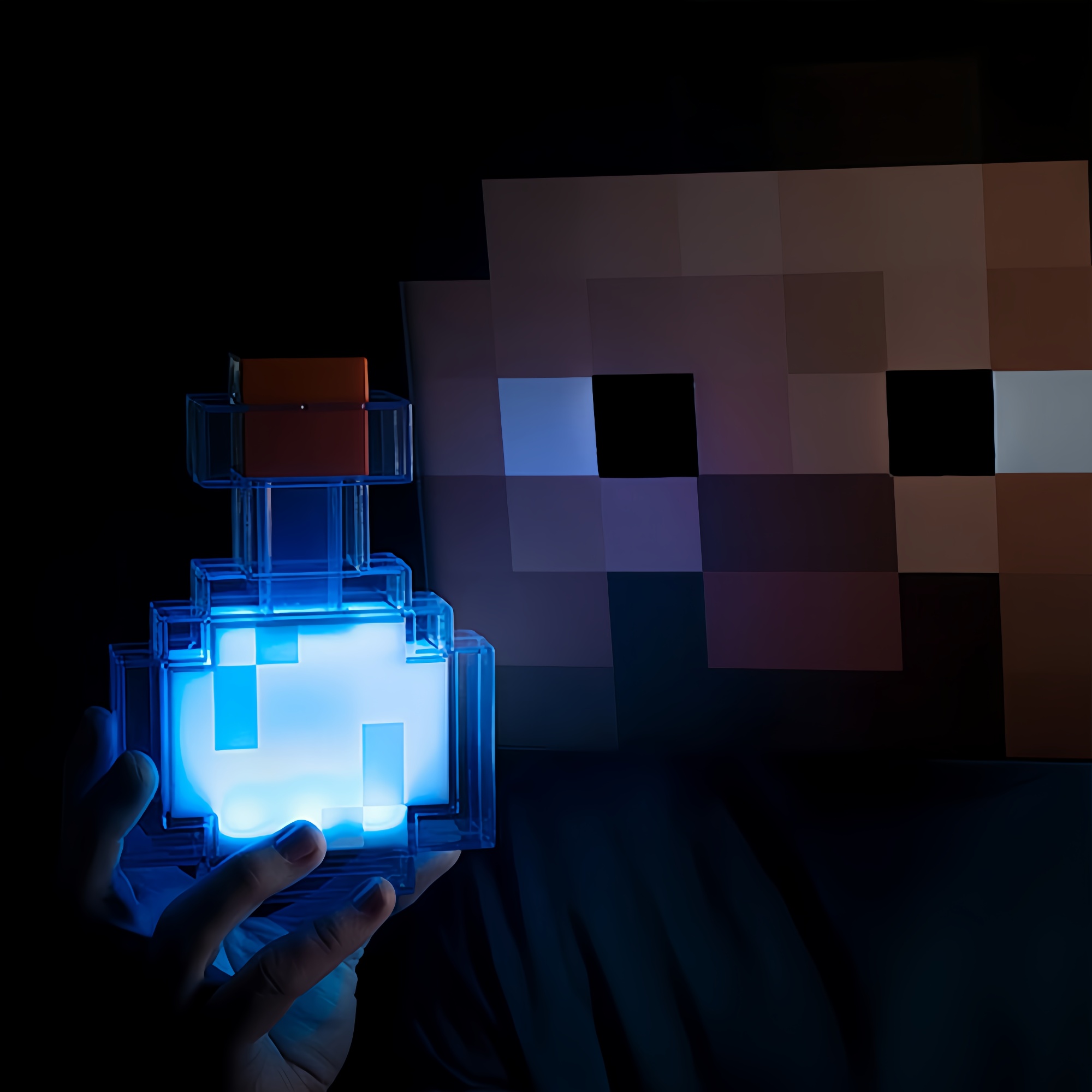 Minecraft Glow Color Changing Potion Bottle Night Light Gift