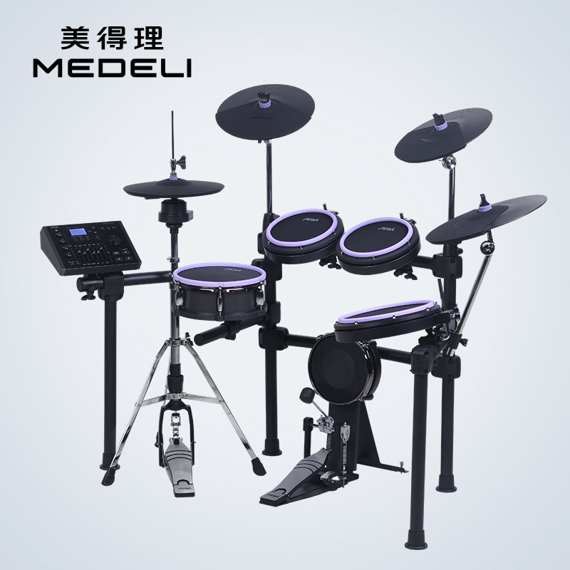 Электронная ударная установка Medley Magic Shark electronic drum mz726 для домашней практики не потревожит людей, детей, взрослых, начинающих Изображение 1