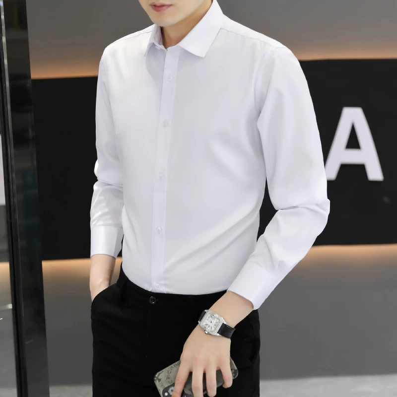 Shirt, summer thin silk suit, with short sleeve