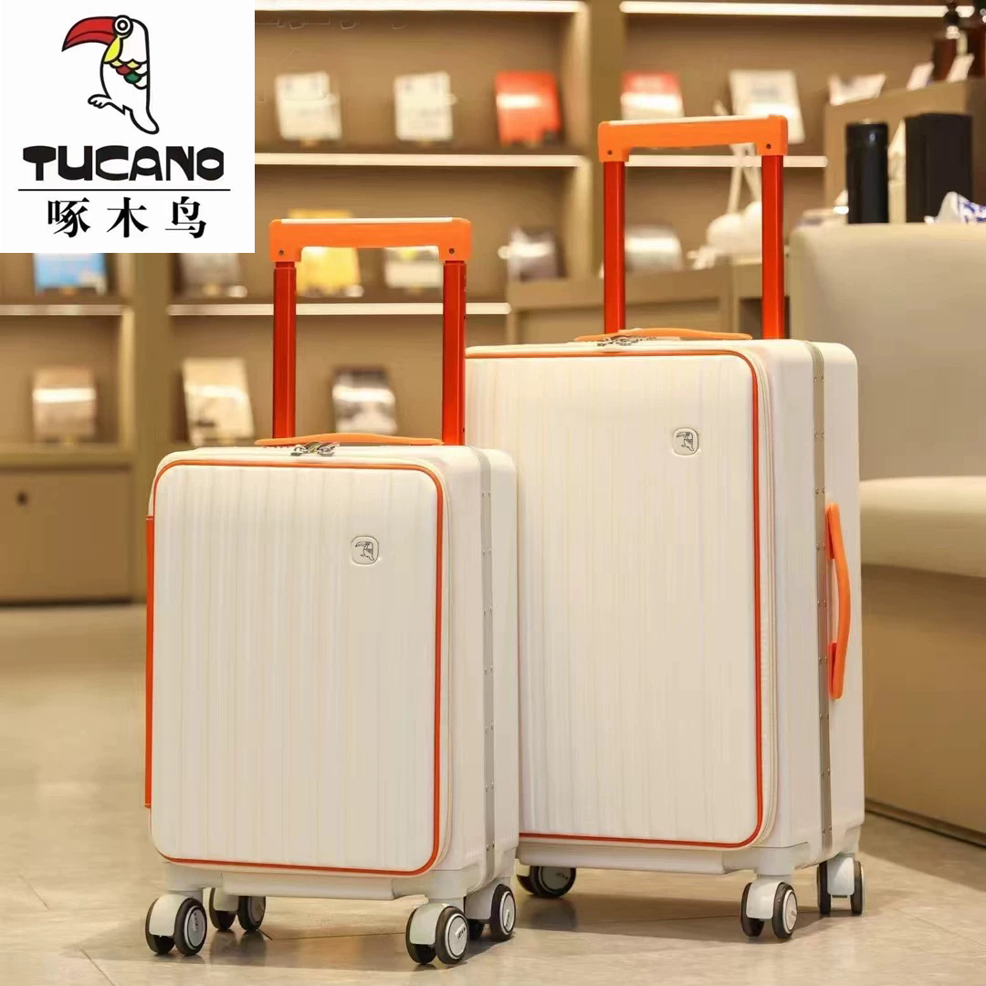 TUCANO/啄木鸟侧开盖行李箱20寸登机学生拉杆箱女密码箱旅行皮箱