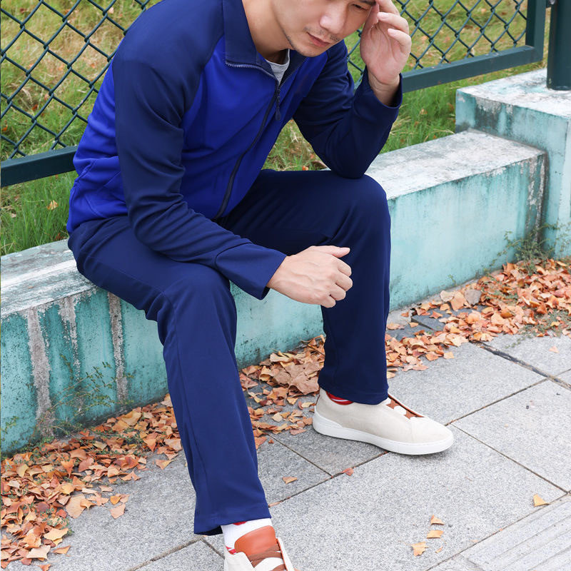 Authentic New Spring and Autumn Long-Sleeved Physical Training Suit, Outdoor Winter Fleece-Lined Men's and Women's Fitness Sportswear