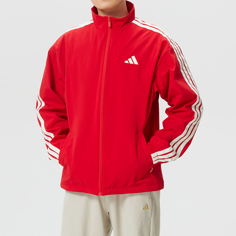 Adidas Men's Year of the Horse New Year Style Fleece-Lined Jacket Loose Woven Sports Top Casual Wear