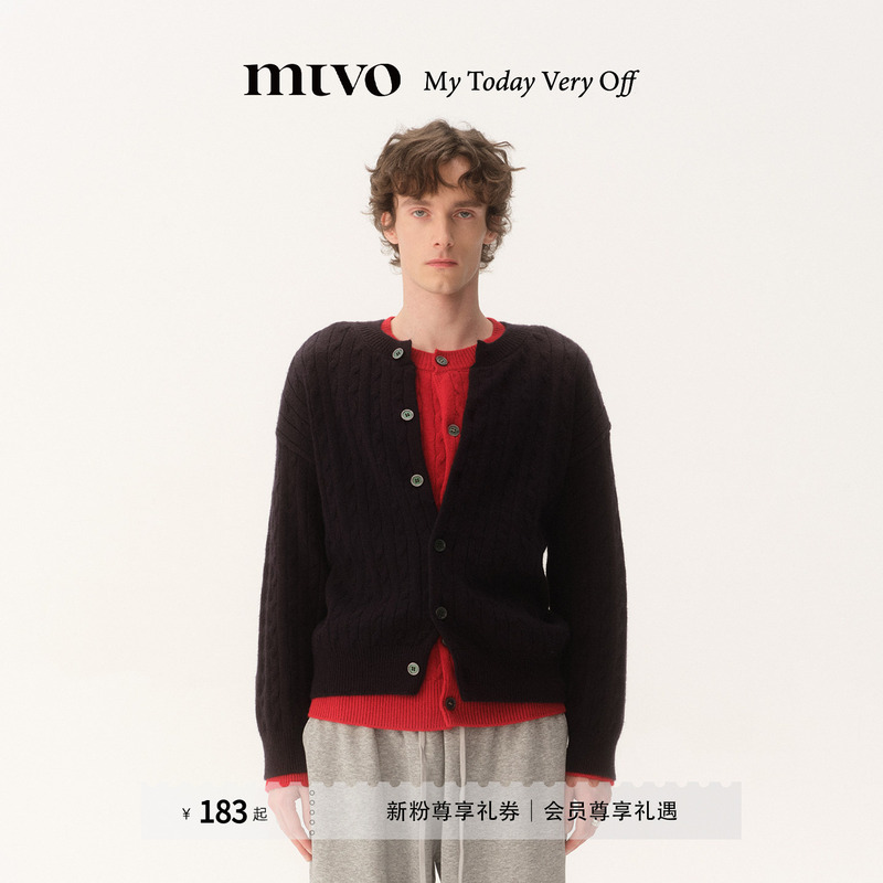 Wang Yibo Style Mtvo Knitted Cardigan Jacket for Men, 2026 Spring Old Money Style Outerwear Cable Knit Sweater Jacket for Women