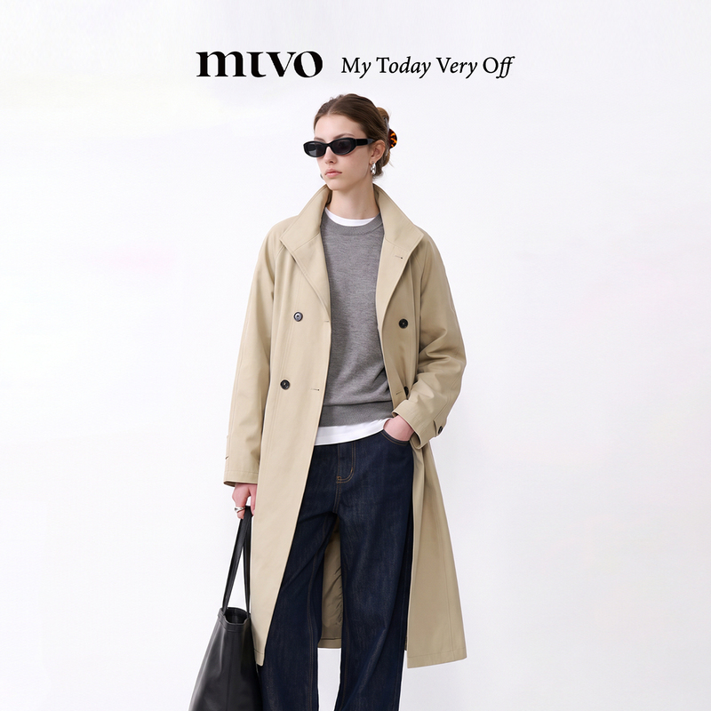 [Same Style as Li Xin] Mtvo/25Aw Retro High-End Relaxed Long Trench Coat with Lapel, Unisex Style