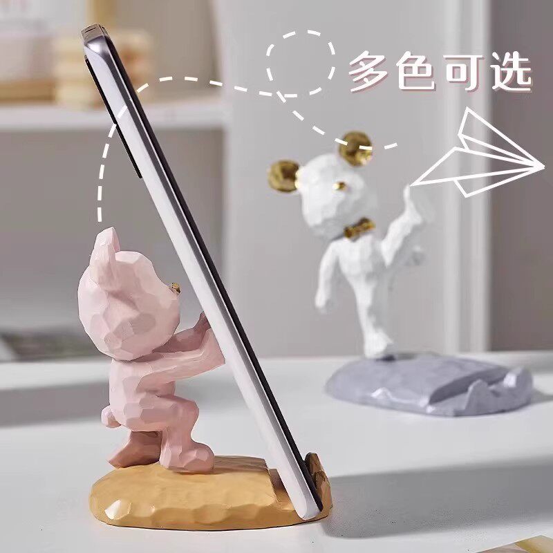 Creative and Cute Phone Stand, Office Desktop Ornament, Cartoon Tv Watching Tablet Support Stand, Lazy Stand