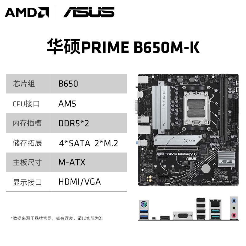 Комплект процессор AMD Ryzen 7 9700X/5 9600X и материнская плата ASUS B650M