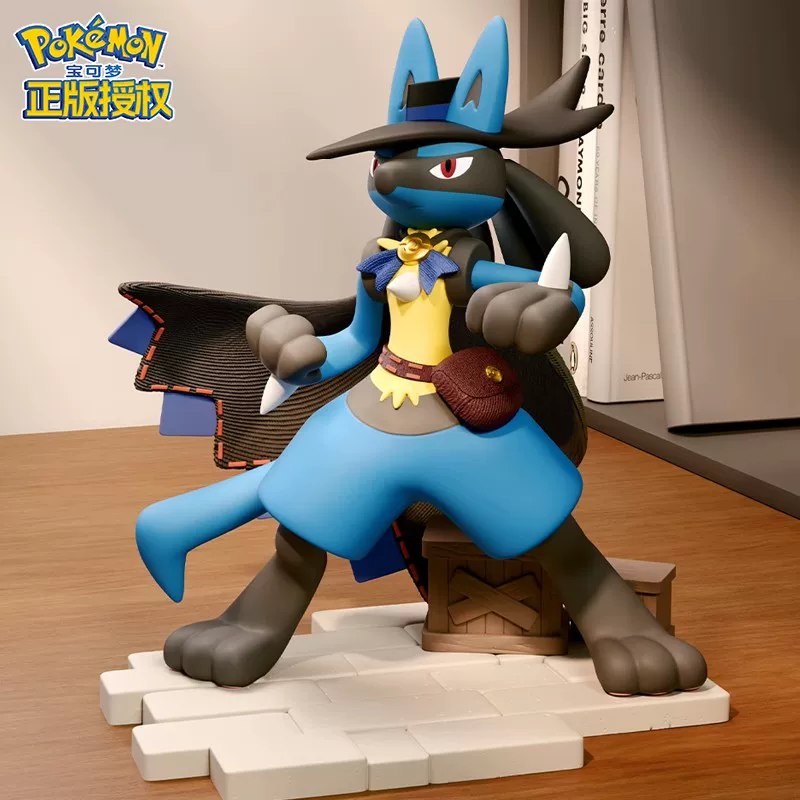 Подлинная фигурка Лукарио из серии Pokémon Fairy Gathering, игрушка-асантура, модель персонажа, подарок на день рождения, периферийный аксессуар