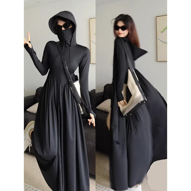 German Long Sun Protection Clothing for Women, New Summer Dress, Anti-Uv Full Body Sun Protection Clothing, Ice Silk Long Skirt Cover-Up German Long Sun Protection Clothing for Women, New Summer Dress, Anti-Uv Full Body Sun Protection Clothing, Ice Silk Long Skirt Cover-Up