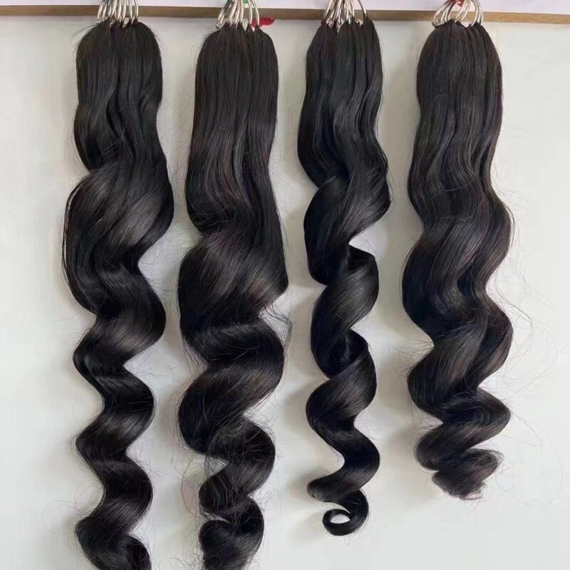 Yunnan Curly Hair Extensions, Third Generation, No Visible Seams, Feather Extensions, Seamless Extensions, Large Wave Wool Curls, Snake Curl Real Human Hair Yunnan Curly Hair Extensions, Third Generation, No Visible Seams, Feather Extensions, Seamless Extensions, Large Wave Wool Curls, Snake Curl Real Human Hair