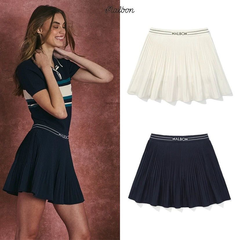 【New Style】Malbon Golf Clothing Women's Skirt 25 Summer Style Letter Ruffle Sports Skirt Tennis 【New Style】Malbon Golf Clothing Women's Skirt 25 Summer Style Letter Ruffle Sports Skirt Tennis