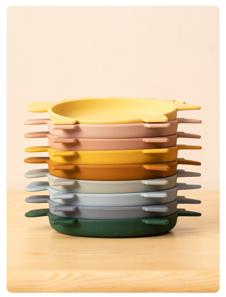 儿童餐具硅胶恐龙盘子宝宝辅食碗防摔吃饭盘子婴儿餐盘餐盘详情15