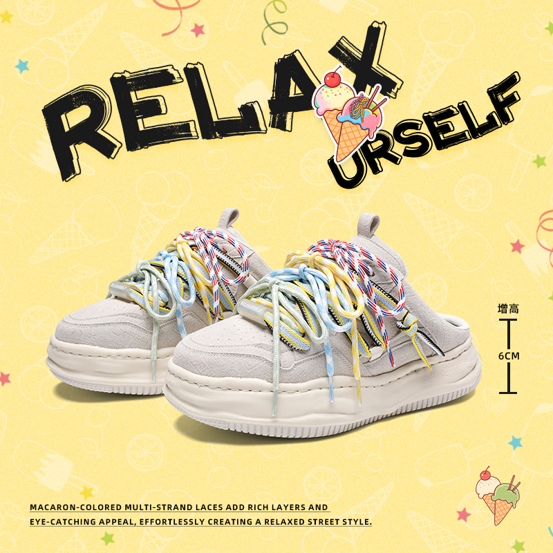Relaxurself Thick-Soled Slippers for Women 2026 New Style for Outdoor Wear, Very Stylish Men's Half-Slippers, Couple Shoes Relaxurself Thick-Soled Slippers for Women 2026 New Style for Outdoor Wear, Very Stylish Men's Half-Slippers, Couple Shoes