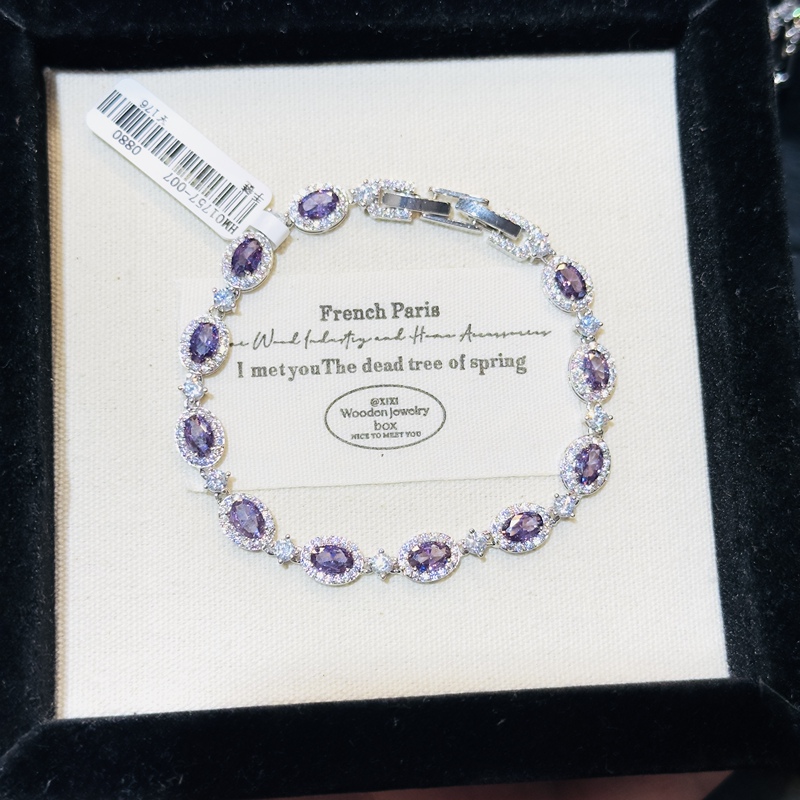 Dongdaemun New Light Luxury Retro Palace Style Colorful Zircon Bracelet for Women, Elegant and High-End Niche Design Jewelry