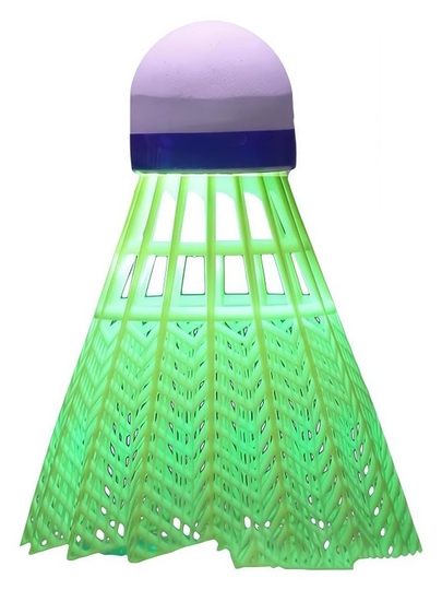 Светящийся в темноте нейлоновый мяч для бадминтона, устойчивый к ветру и прочный, высокоэластичный пластиковый тренировочный мяч, который не может быть разрушен, светящийся и ветроустойчивый, с подсветкой.