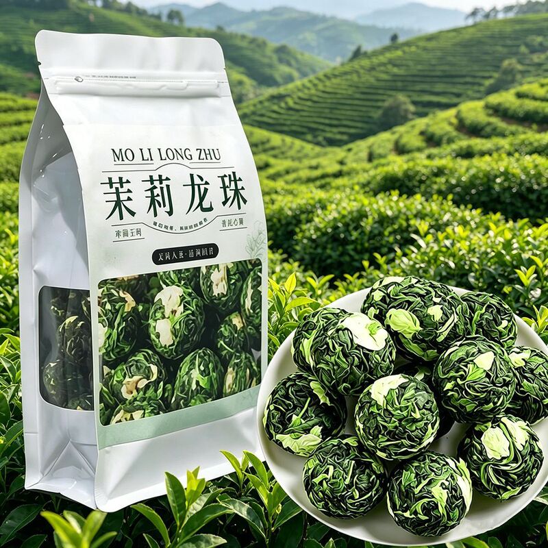 Guangxi Floral Fragrance Premium Jasmine Big Dragon Pearl 2026 New Tea Authentic Jasmine Flower Tea Tender Bud Green Tea Strong Aromatic Tea Pearls Guangxi Floral Fragrance Premium Jasmine Big Dragon Pearl 2026 New Tea Authentic Jasmine Flower Tea Tender Bud Green Tea Strong Aromatic Tea Pearls