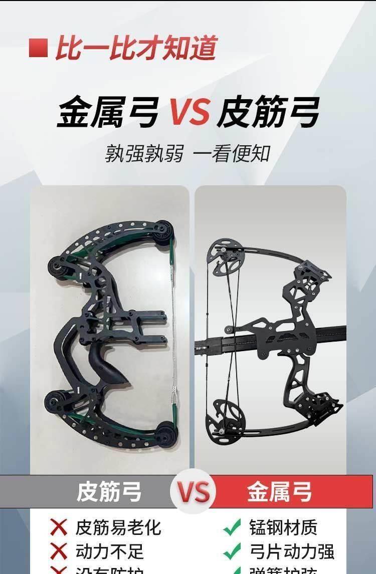 Боу 2025款猛禽《可调磅数》全金属连发覆合弓钢珠射箭激光高精度精准